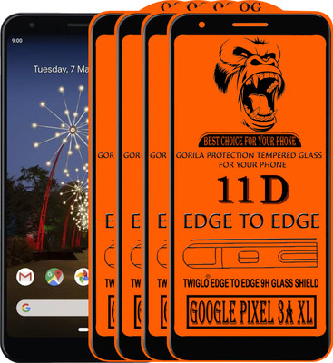 TWIGLO Edge To Edge Tempered Glass for GOOGLE PIXEL 3A XL(Pack of 4)
