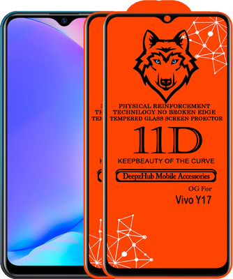 DeepzHub Edge To Edge Tempered Glass for Vivo Y17(Pack of 2)