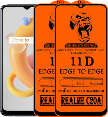CYOR Edge To Edge Tempered Glass for REALME C20A(Pack of 2)