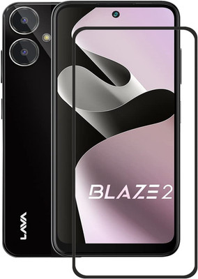 NKCASE Edge To Edge Tempered Glass for Lava Blaze 2(Pack of 1)