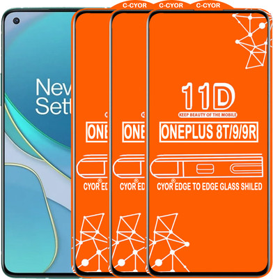 CYOR Edge To Edge Tempered Glass for ONEPLUS 8T(Pack of 3)