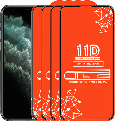 Roxel Edge To Edge Tempered Glass for Iphone 11 Pro(Pack of 4)