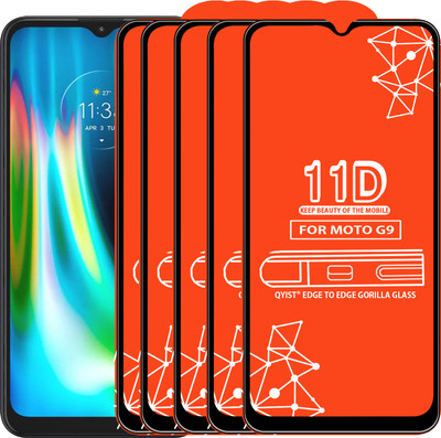 Qyist Edge To Edge Tempered Glass for Motorola G9(Pack of 5)