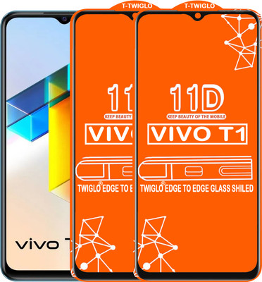 TWIGLO Edge To Edge Tempered Glass for VIVO T1(Pack of 2)