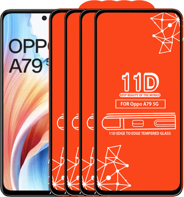 Qyist Edge To Edge Tempered Glass for Oppo A79 5G(Pack of 4)