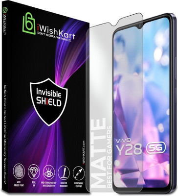 iWishKart Edge To Edge Tempered Glass for vivo Y28 5G, vivo Y28, Premium Matte Military grade Edge to Edge Premium gorilla glass with Self Installation Guide - Wet & Dry wipes, Dust Absorber [With Warranty](Pack of 1)