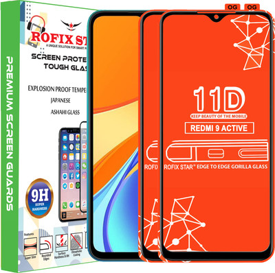 Rofix star Edge To Edge Tempered Glass for REDMI 9 ACTIVE(Pack of 2)