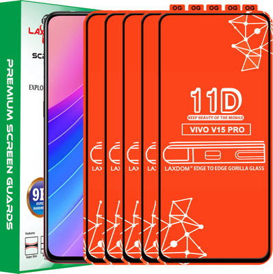 Laxdom Edge To Edge Tempered Glass for VIVO V15 PRO(Pack of 5)