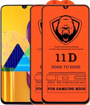 1DOLLAR Edge To Edge Tempered Glass for Samsung Galaxy M30S --9H Grade-Tempered Glass/Full Screen Coverage-Edge to Edge/9H Hardness/With Easy Installation Kit(Pack of 2)