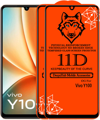 DeepzHub Edge To Edge Tempered Glass for vivo Y100 5G(Pack of 2)
