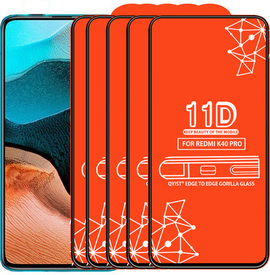 Qyist Edge To Edge Tempered Glass for Xiaomi Redmi K40 Pro(Pack of 5)