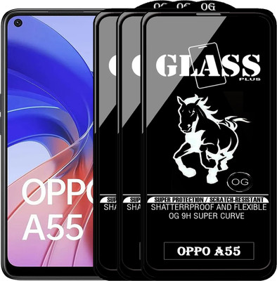 PFOAM Edge To Edge Tempered Glass for OPPO A55(Pack of 3)