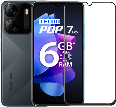 INFINITYWORLD Edge To Edge Tempered Glass for Tecno POP 7 Pro(Pack of 1)