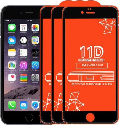 Qyist Edge To Edge Tempered Glass for Apple iPhone 6 Plus(Pack of 3)