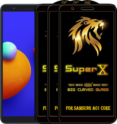 PFOAM Edge To Edge Tempered Glass for SAMSUNG GALAXY A01 CORE(Pack of 3)