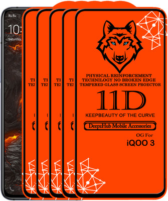 DeepzHub Edge To Edge Tempered Glass for IQOO 3(Pack of 5)