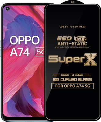 Qyist Edge To Edge Tempered Glass for OPPO A74 5G(Pack of 1)
