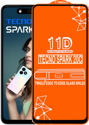 TWIGLO Edge To Edge Tempered Glass for TECNO SPARK 20C(Pack of 1)