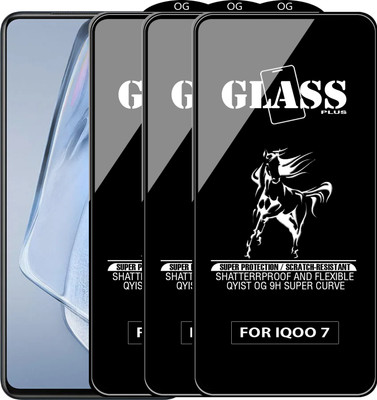Qyist Edge To Edge Tempered Glass for IQOO 7 5G(Pack of 3)