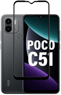 ChutPutMart Edge To Edge Tempered Glass for Poco C51(Pack of 1)