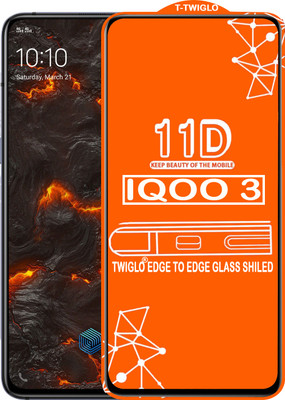 TWIGLO Edge To Edge Tempered Glass for IQOO 3(Pack of 1)