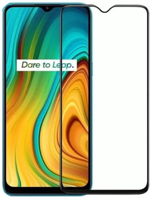 DMJHP Edge To Edge Tempered Glass for Realme C3(Pack of 1)