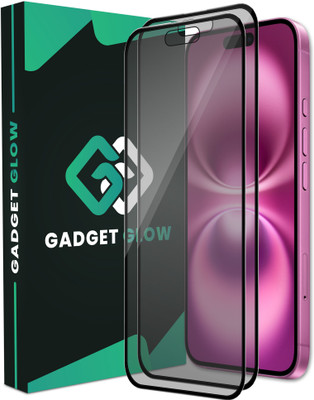 Gadget Glow Edge To Edge Tempered Glass for iPhone 16 Plus, Apple iPhone 16 Plus, 16 Plus, Matte Finish Glass(Pack of 2)
