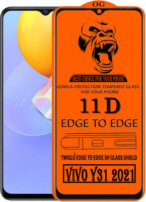 TWIGLO Edge To Edge Tempered Glass for VIVO Y31 2021(Pack of 1)