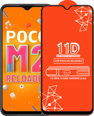 Roxel Edge To Edge Tempered Glass for Poco M2 Reloaded(Pack of 1)