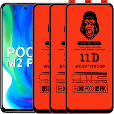 Rofix star Edge To Edge Tempered Glass for POCO M2 PRO(Pack of 3)