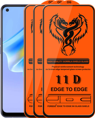 HQ Protection Edge To Edge Tempered Glass for Oppo A53s(Pack of 3)