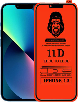 mobeezy Edge To Edge Tempered Glass for iPhone 13 5G (6.1 Inch) with Edge to Edge Full Screen Coverage(Pack of 1)