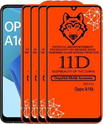 CRodible Edge To Edge Tempered Glass for OPPO A16k(Pack of 4)
