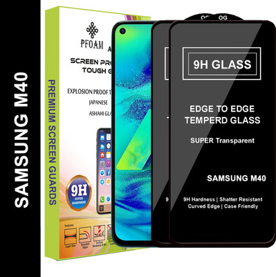 PFOAM Edge To Edge Tempered Glass for SAMSUNG GALAXY M40(Pack of 2)