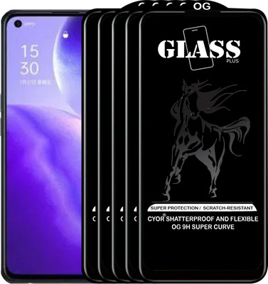 CYOR Edge To Edge Tempered Glass for OPPO RENO 5(Pack of 5)