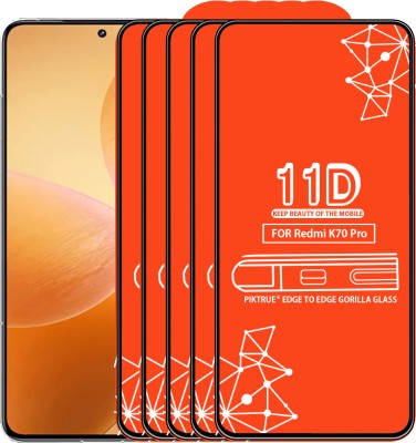 PikTrue Edge To Edge Tempered Glass for Redmi K70 Pro(Pack of 5)