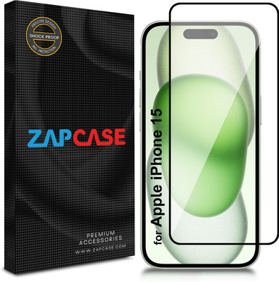 Zapcase Edge To Edge Tempered Glass for Apple iPhone 15(Pack of 1)
