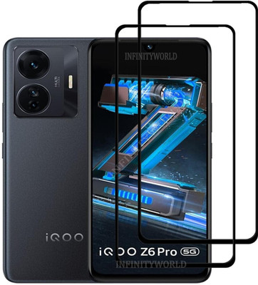 INFINITYWORLD Edge To Edge Tempered Glass for IQOO Z6 Pro 5G(Pack of 2)