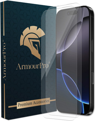 ArmourPro Edge To Edge Tempered Glass for iPhone 16 Pro, Apple iPhone 16 Pro(Pack of 2)