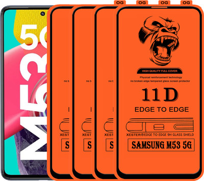 PFOAM Edge To Edge Tempered Glass for SAMSUNG GALAXY M53 5G(Pack of 4)