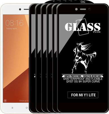 Qyist Edge To Edge Tempered Glass for Mi Redmi Y1 Lite(Pack of 6)
