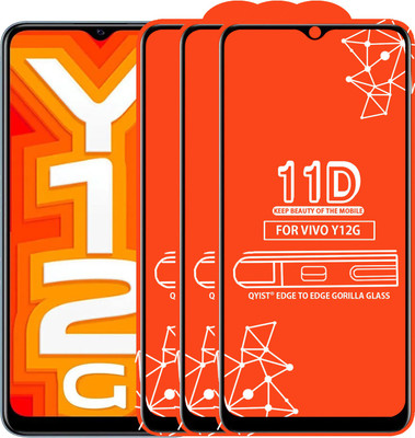 Qyist Edge To Edge Tempered Glass for Vivo Y12G(Pack of 3)