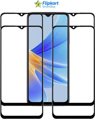 Flipkart SmartBuy Edge To Edge Tempered Glass for OPPO A17K(Pack of 4)