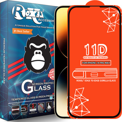 Roxel Edge To Edge Tempered Glass for Iphone 14 Pro Max(Pack of 1)