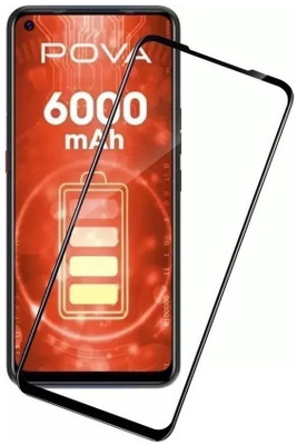 Gorilla Protection Edge To Edge Tempered Glass for Tecno Pova, Infinix Hot 10(Pack of 1)