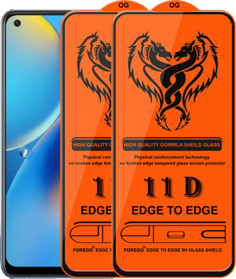 HQ Protection Edge To Edge Tempered Glass for Oppo A76(Pack of 2)