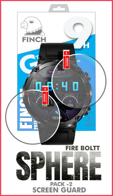 Olonga Edge To Edge Tempered Glass for FIRE BOLTT SPHERE SMART WATCH(Pack of 2)