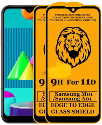 1DOLLAR Edge To Edge Tempered Glass for Samsung Galaxy M01 / A01 -9H-11D(Pack of 2)