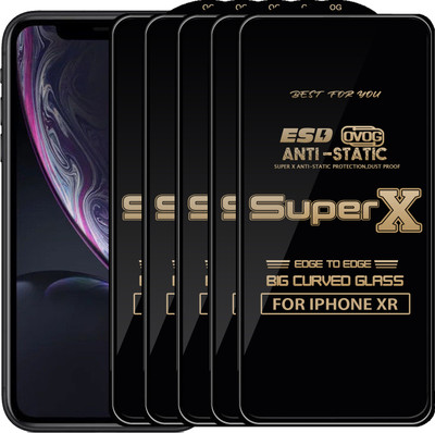Roxel Edge To Edge Tempered Glass for Apple iPhone XR(Pack of 5)