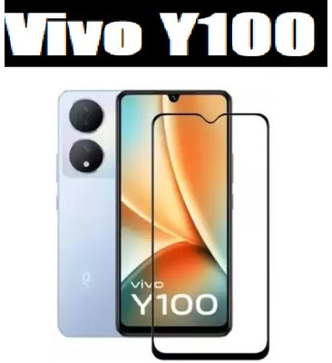 O2MG Edge To Edge Tempered Glass for vivo Y100 5G, vivo Y100(Pack of 1)